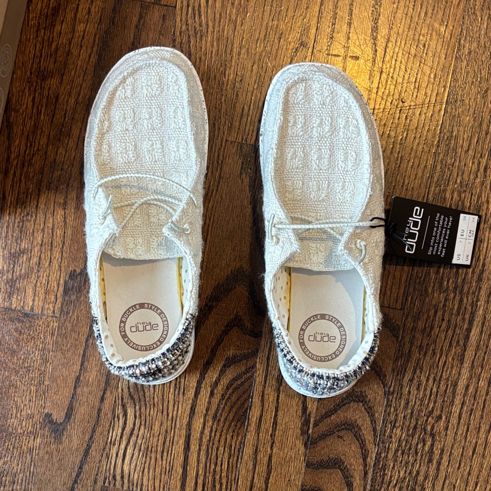 Hey Dude Women's White Moccasins